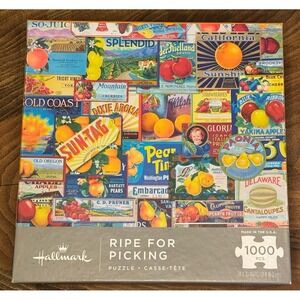 Hallmark Ripe for Picking 1000 pc Jigsaw Puzzle Amazing Family Fun NIB Spring